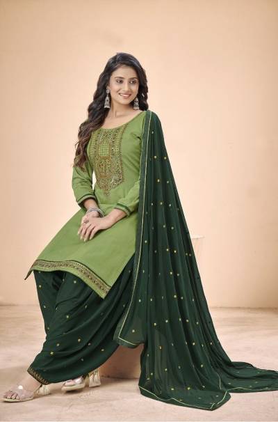 Patiyala House By Panch Ratna Fancy Jam Silk Embroidered Salwar Kameez Collection